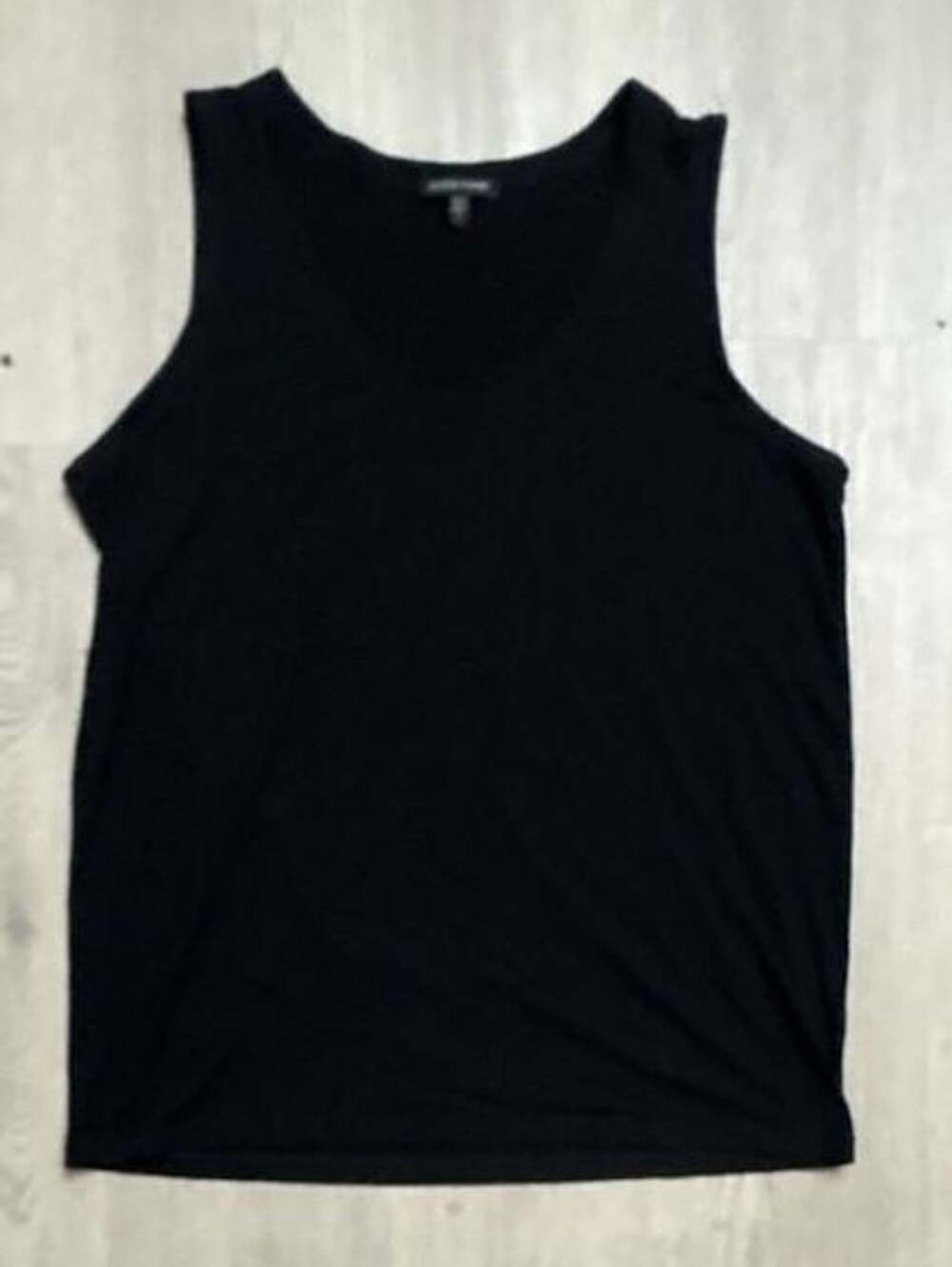 Eileen Fisher Black Tank Top Size L Scoop Neck